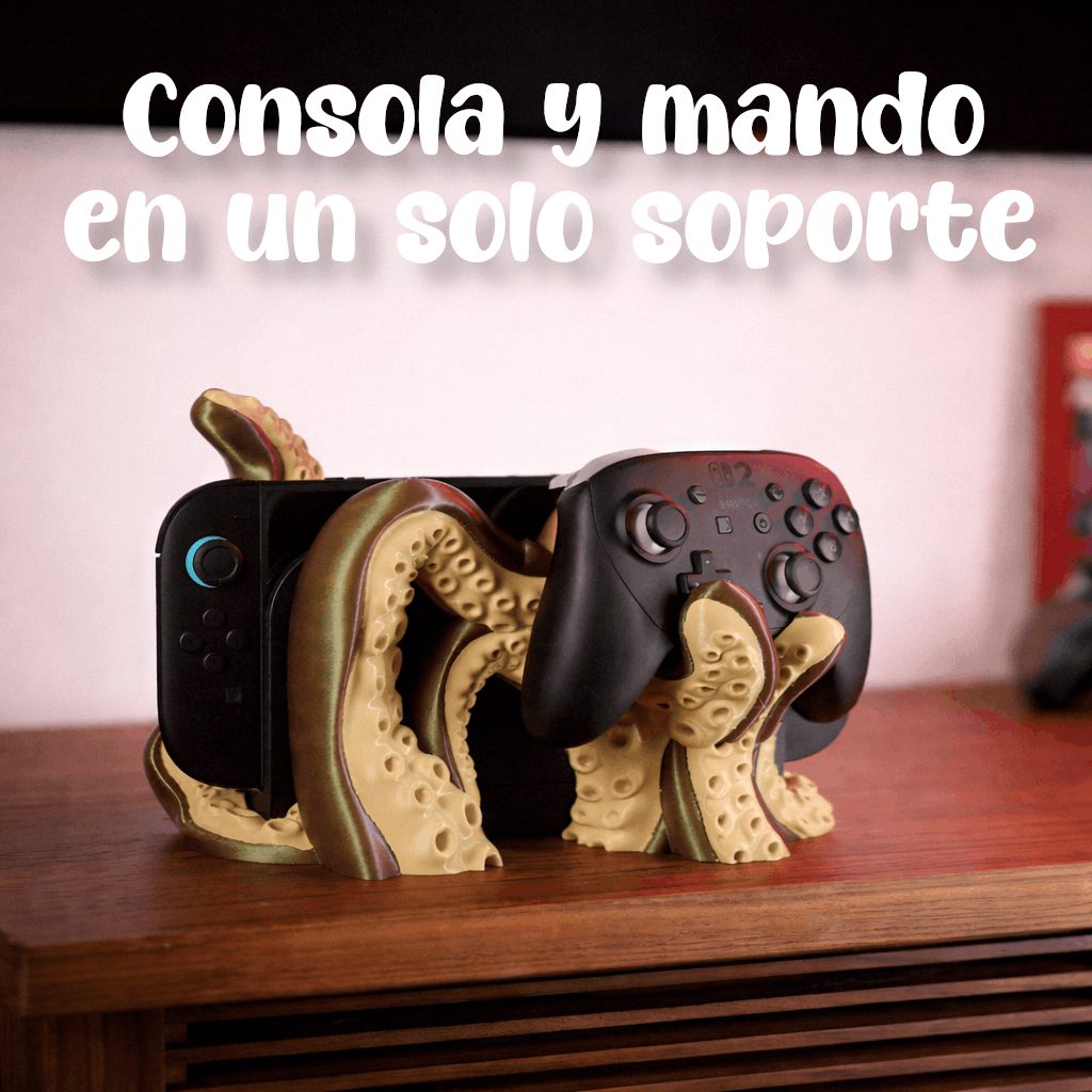 Soporte de tentáculos para Switch 2 y mando - Kokoroto
