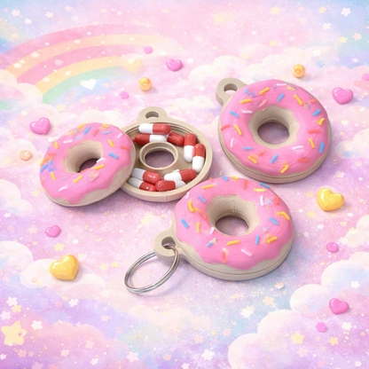 Llavero Donuts pastillero kawaii - Kokoroto