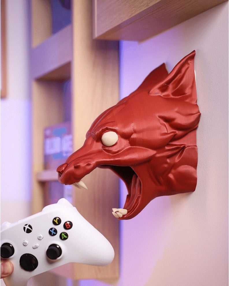 Soporte Cabeza de Lobo para mandos de PS5, XBOX y Switch - Kokoroto