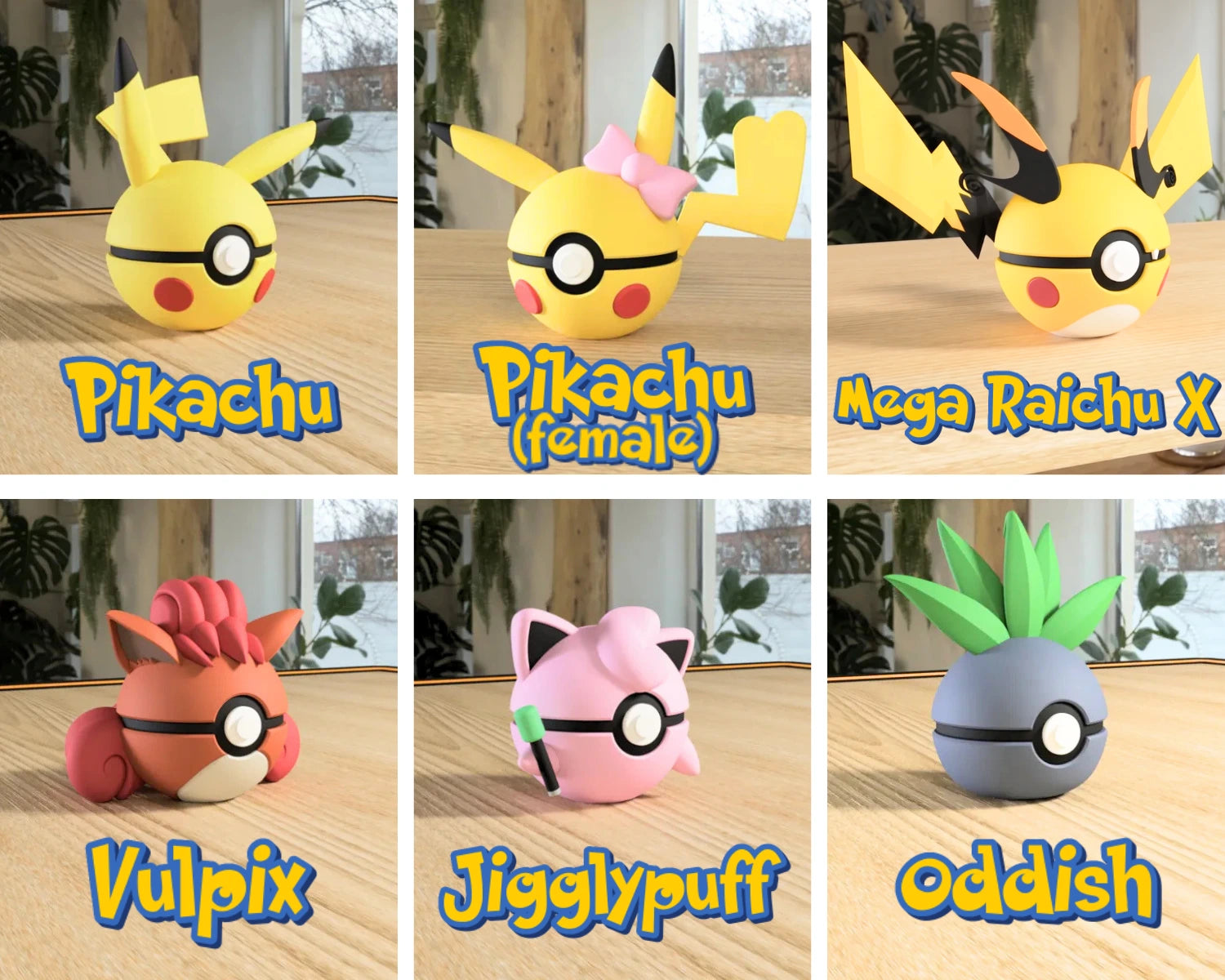 Conjunto de Pokebolas inspiradas en personajes de Pokémon de la marca Kokoroto, en una imagen de collage con diferentes diseños.