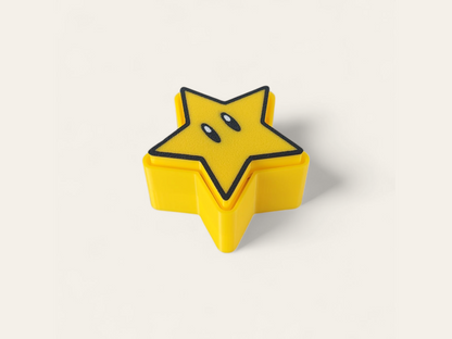 Clicker Power-Up Mario Bros de Kokoroto, botón de juego para niños con personaje de Mario y diseño colorido.