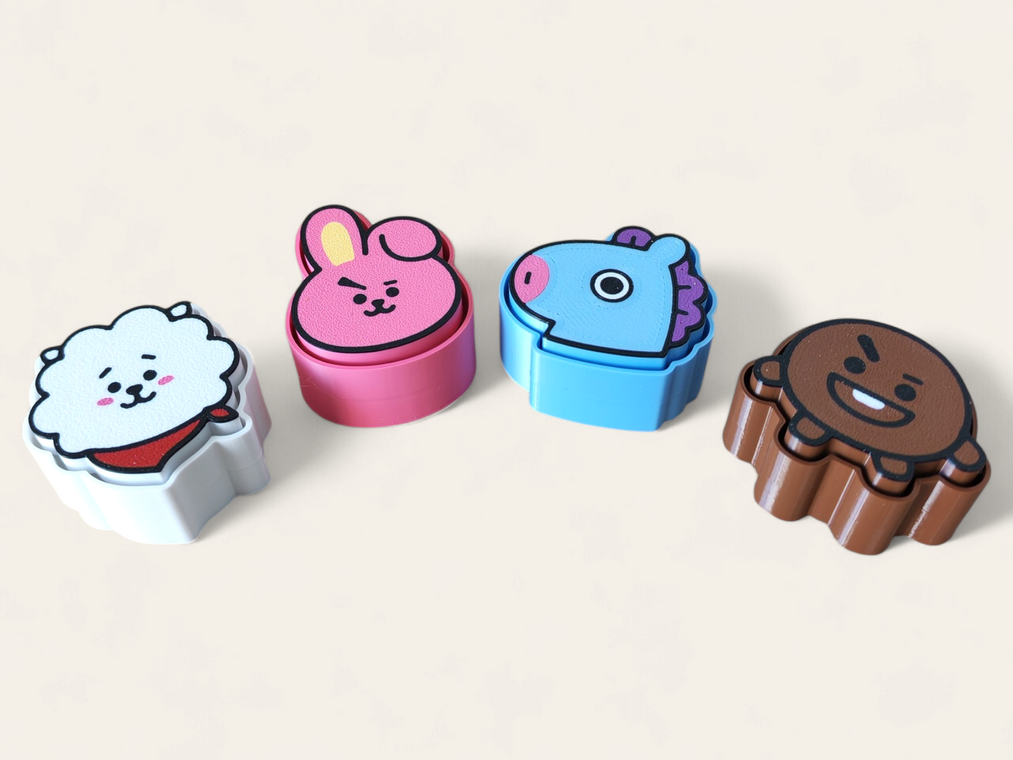 Clicker Kokoroto BT21 en color azul, herramienta para entrenamiento con diseño de personajes de BT21.