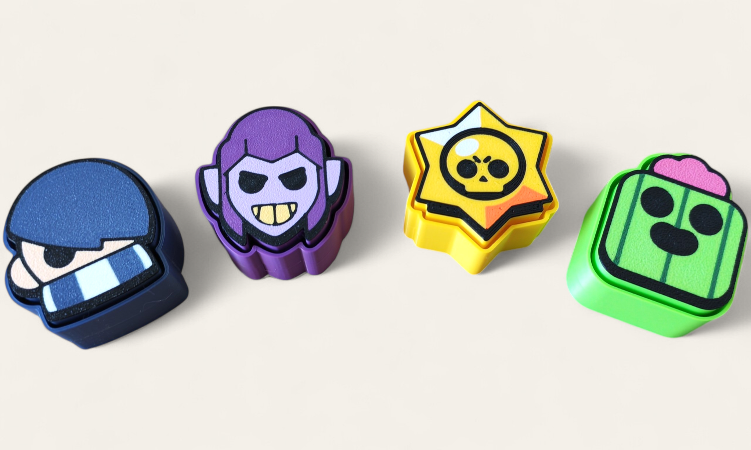 Clicker inspirado en Brawl Stars de la marca Kokoroto, colorido y con diseño temático del popular juego de batalla.
