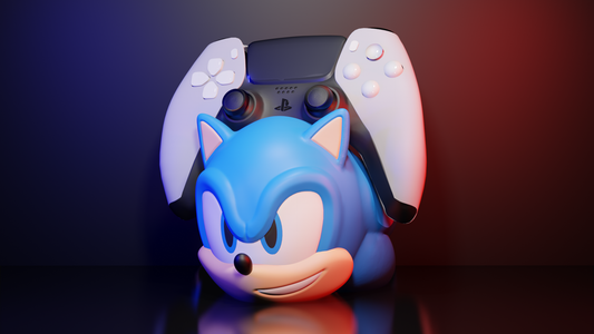 Soporte universal para mandos de Sonic the Hedgehog de la marca Kokoroto, diseño compacto y resistente para gamers.