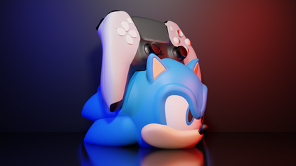 Soporte universal para mandos de Sonic the Hedgehog de la marca Kokoroto, con diseño de render del personaje Sonic.