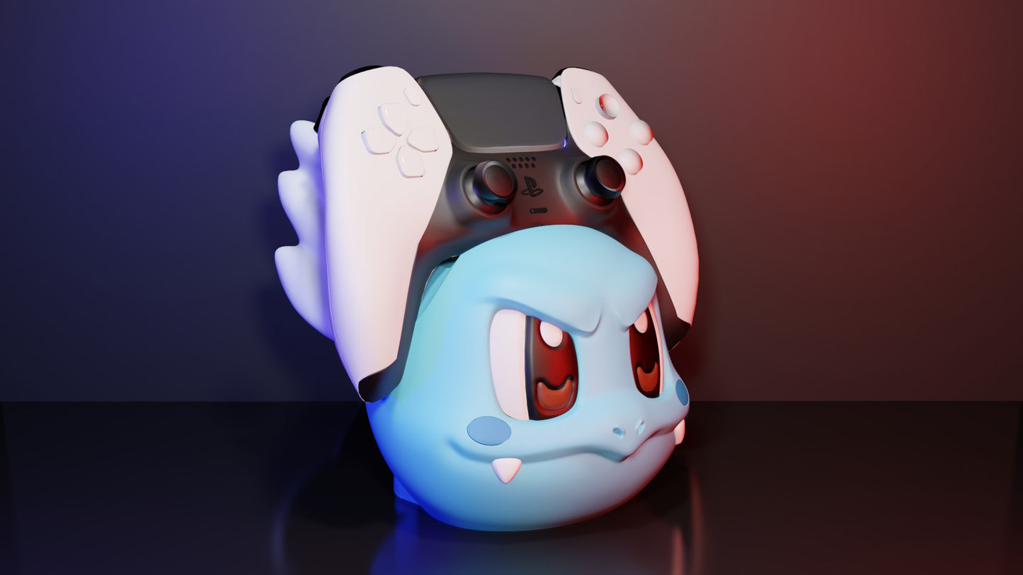 Soporte universal para mandos Kokoroto con diseño inspirado en Wartortle, muestra el soporte en color y forma en la imagen.