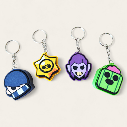 Clicker llavero antiestrés inspirado en Brawl Stars, detalle - Kokoroto