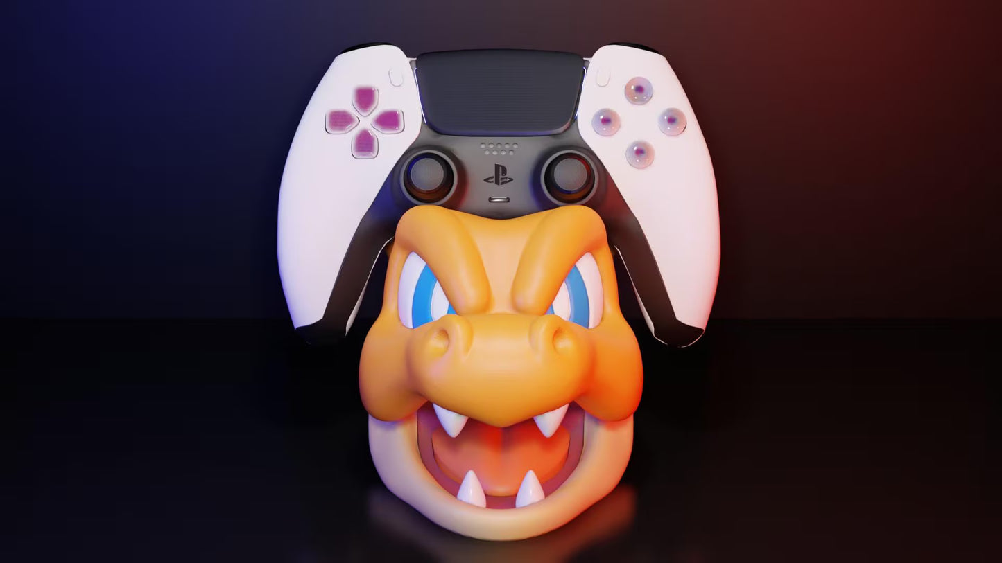 Soporte universal para mandos Kokoroto con diseño de Mega Charizard de Pokémon, ideal para mantener controladores ordenados.