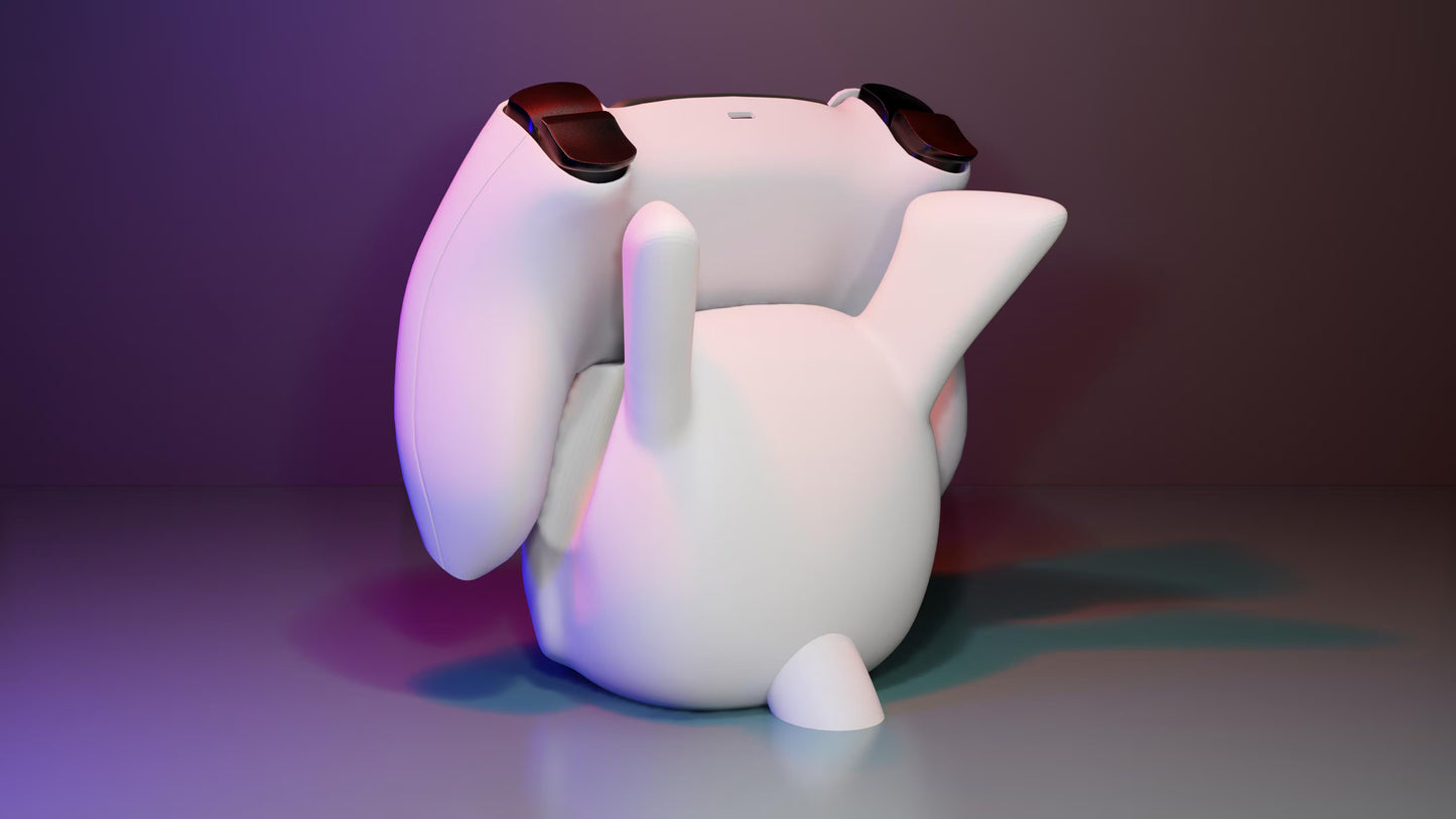 Soporte universal para mandos Kokoroto con diseño de Mewtwo de Pokémon, ideal para organizar controladores de videojuegos.