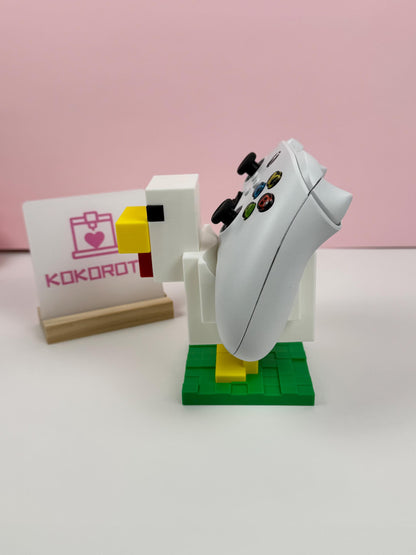 Soporte para mandos inspirado en Minecraft