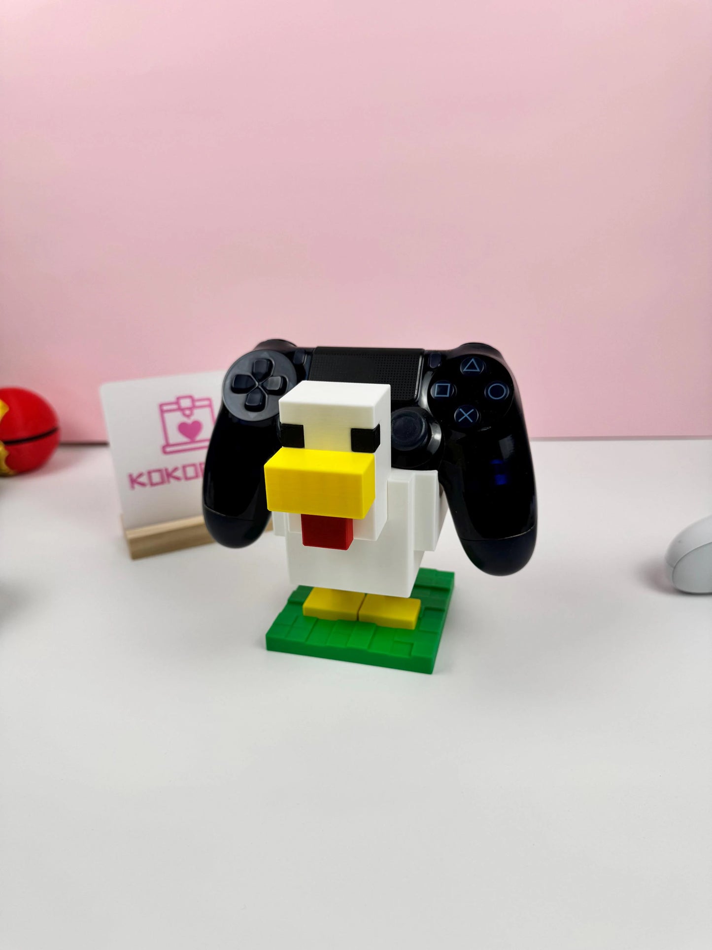 Soporte para mandos inspirado en Minecraft
