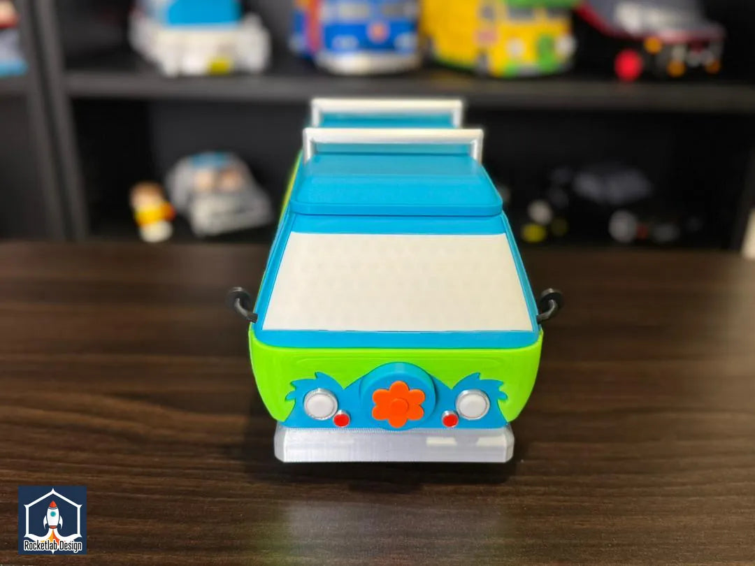 Recipiente para caramelos con forma de la Mystery Machine de Scooby-Doo, vista frontal cercana - Kokoroto