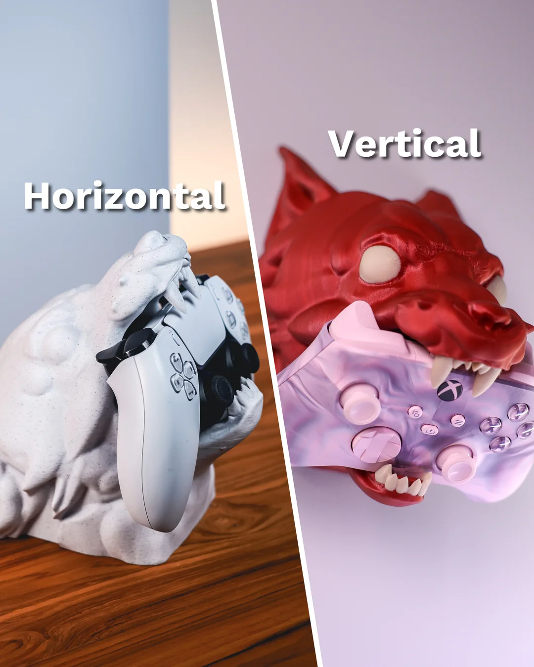 Soporte Cabeza de Lobo para mandos de PS5, XBOX y Switch - Kokoroto